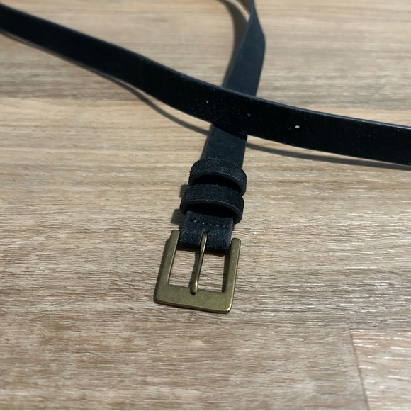 J. Crew Gray Leather Belt - Picture 2 of 4